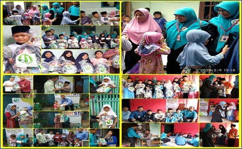 BERBAGI ALAT TULIS YATIM DHUAFA
