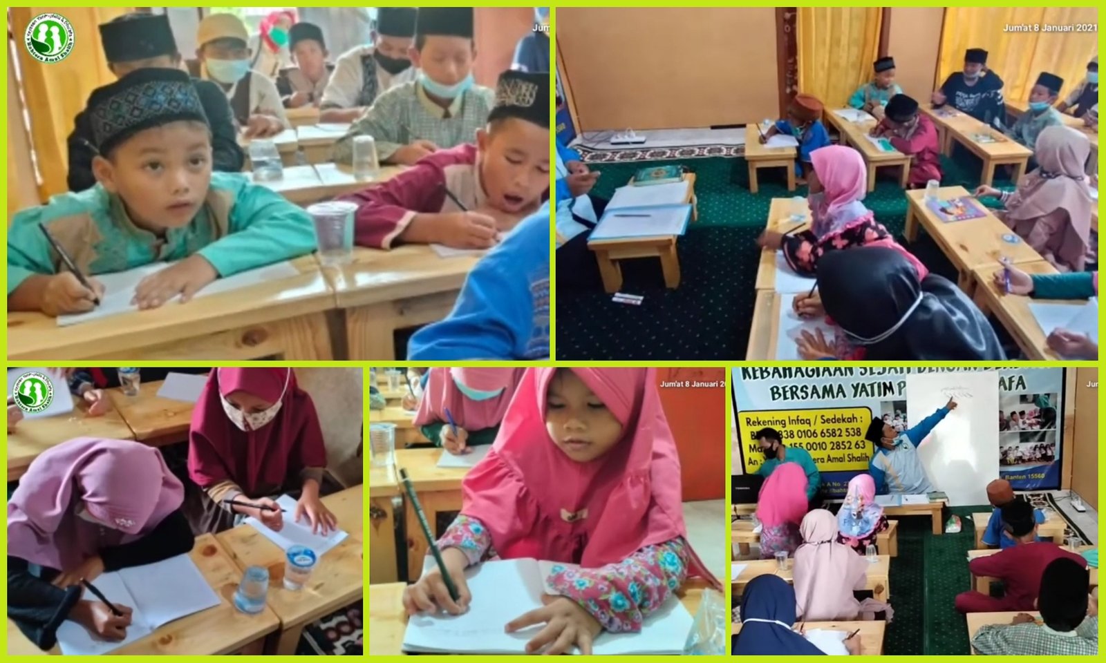 BIMBINGAN BELAJAR MENULIS HURUF HIJAIYAH ,JUM’AT 08 JANUARI 2021