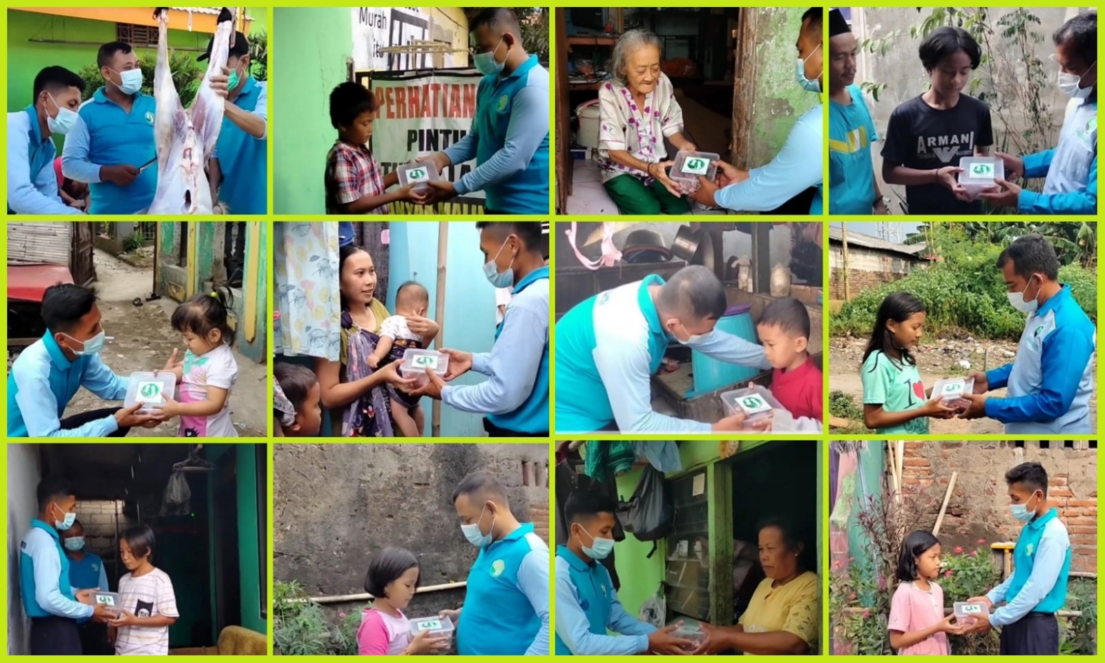 PEMOTONGAN DAN DISTRIBUSI DAGING HEWAN QURBAN,SELASA 20 JULI 2021