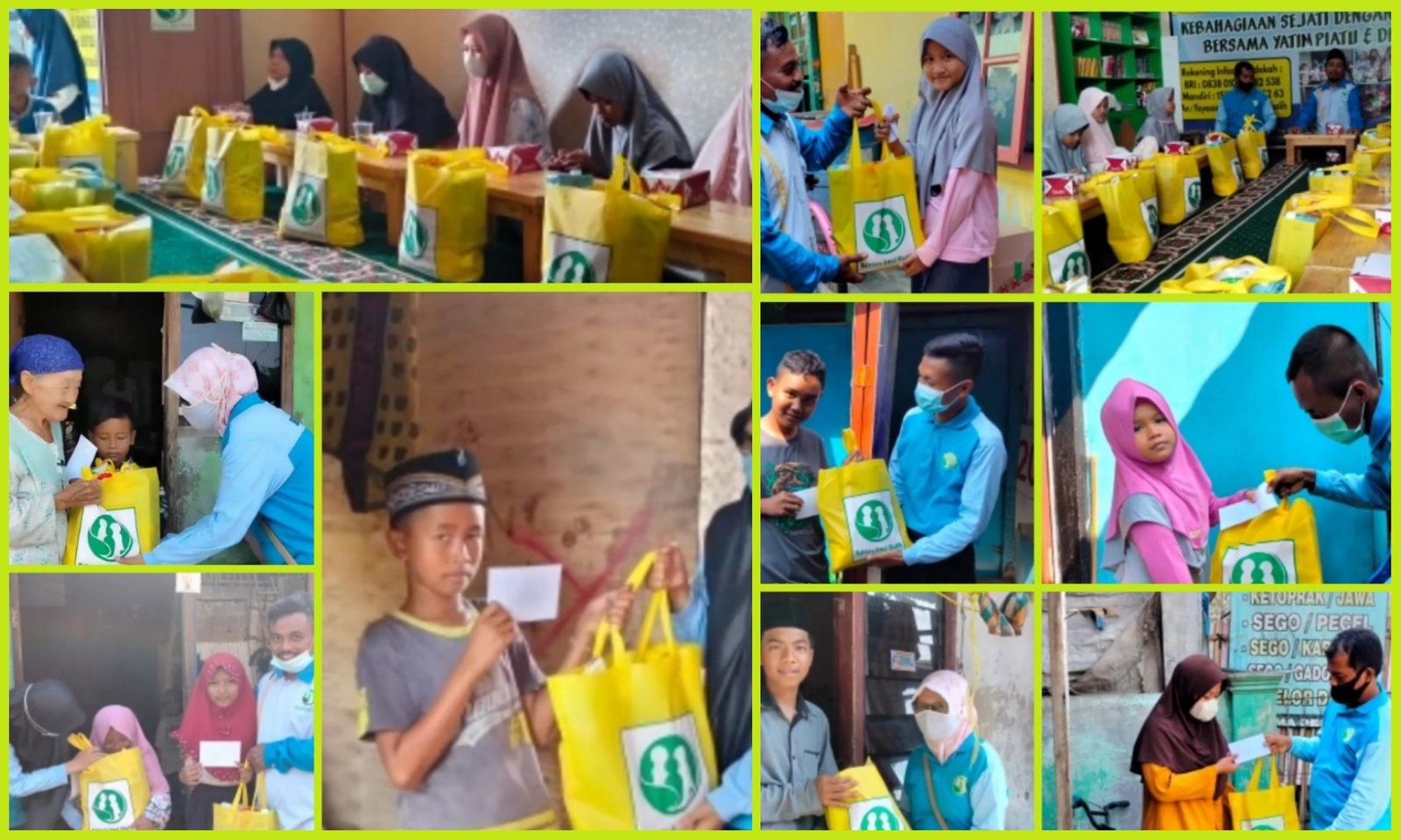 Santunan Berbagi Bingkisan Sembako kepada Yatim Dhu’afa,Ahad 08 Agustus 2021