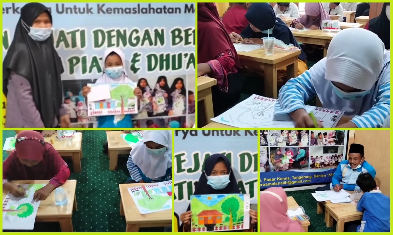 MENGASAH KETRAMPILAN YATIM BINAAN DENGAN SENI MEWARNAI GAMBAR, 20 AGUSTUS 2021