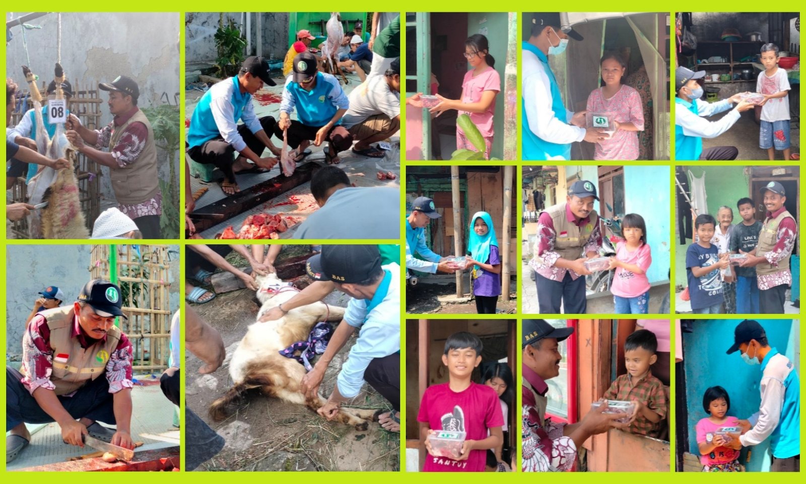 Penyembelihan Hewan Qurban dan Distribusi Daging Qurban 1444 H, Berbagi Kebahagiaan di Hari Raya Idul Adha