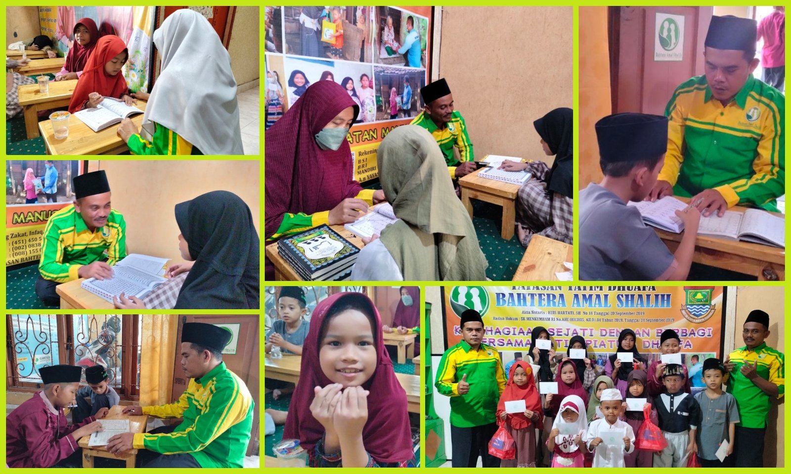 Belajar Mengaji untuk sarana membentuk akhlak, menumbuhkan keimanan, dan membangun masa depan bagi anak-anak yatim.