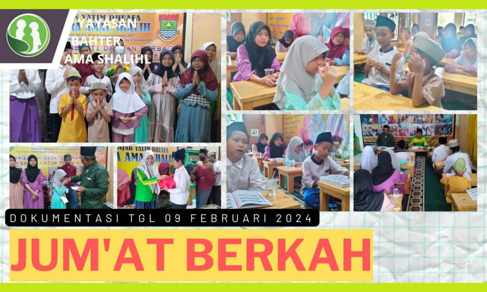 Doa Bersama & Santunan Yatim Penuh Kekhusyukan (Jumat, 09 Februari 2024)