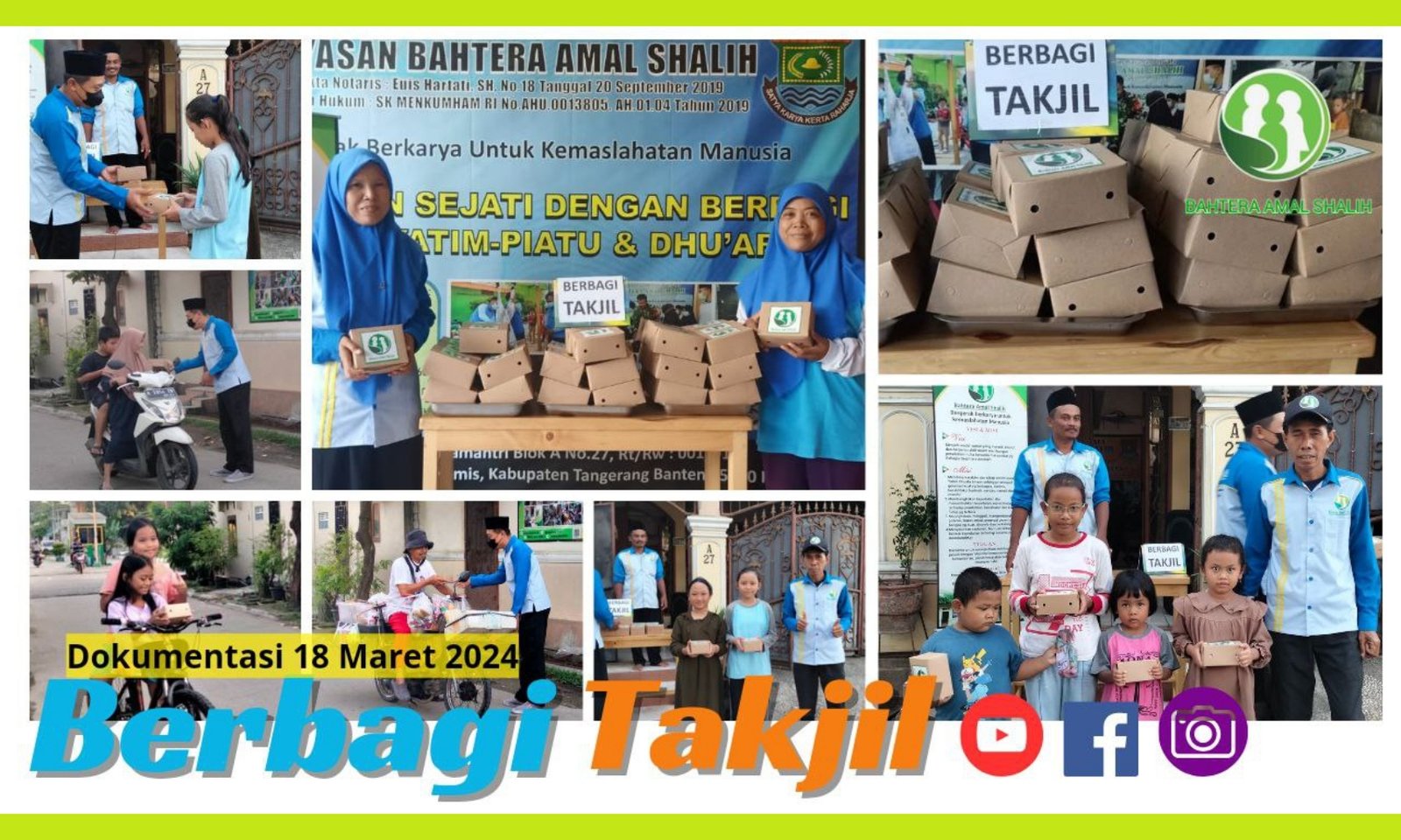 Program Berbagi Takjil Buka Puasa Ramadhan Yayasan Bahtera Amal Shalih