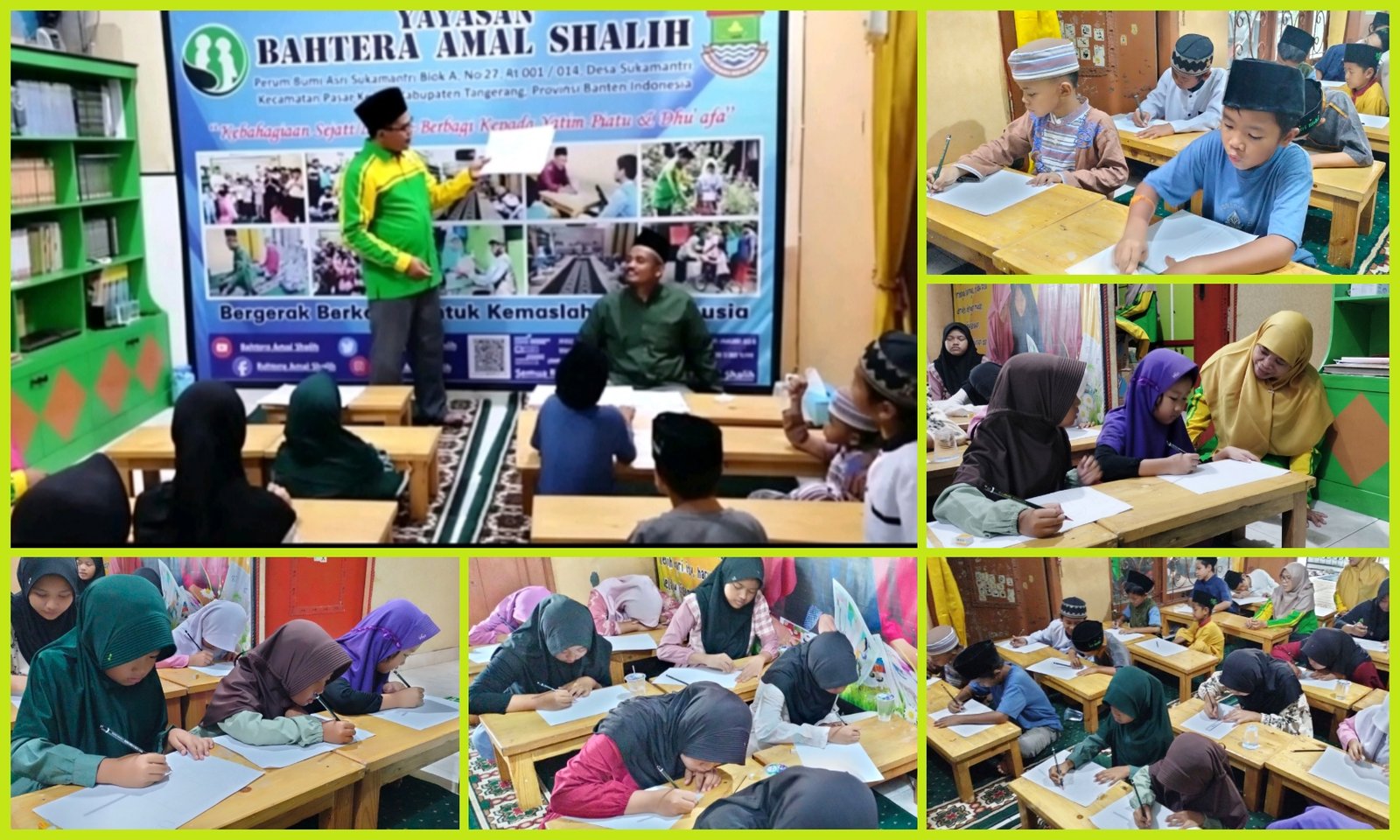 Kreativitas Menggambar Bebas Sesuai Imajinasi Anak Yatim untuk Membentuk Karakter Diri