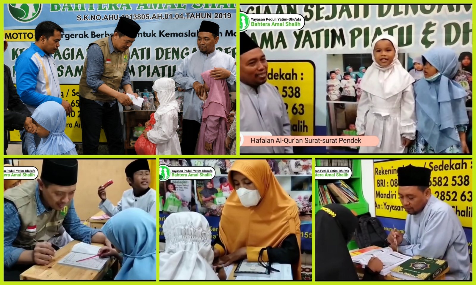 Bimbingan Belajar Mengaji dan Pemberian Uang Saku Pendidikan untuk Yatim Binaan Yayasan Bahtera Amal Shalih