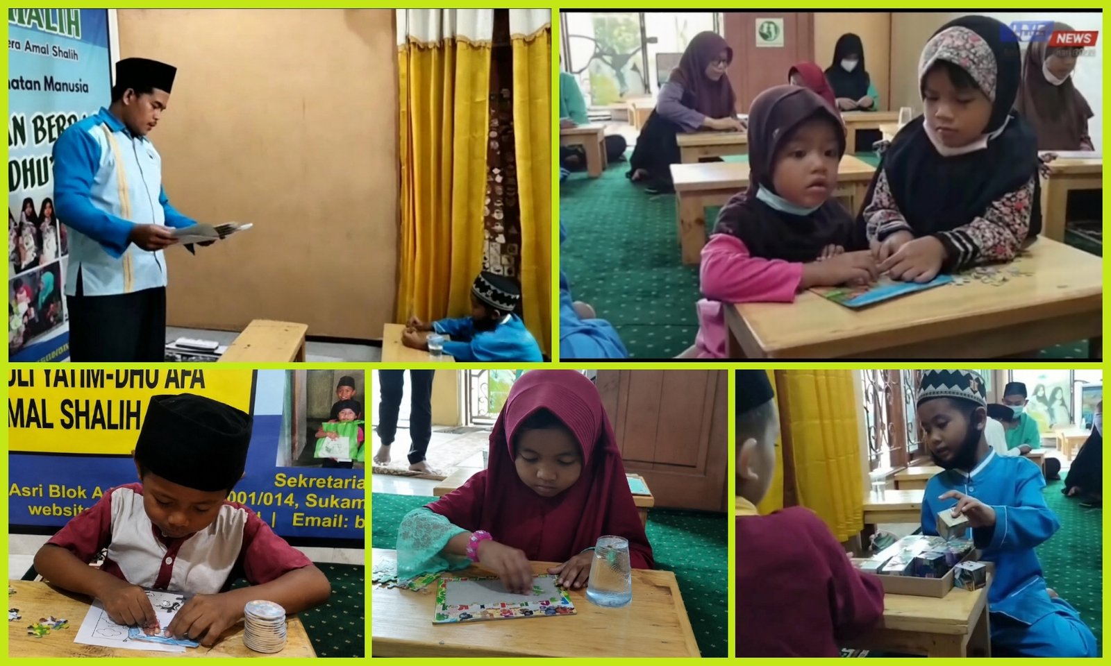 Belajar Keterampilan Merakit Puzzle untuk Yatim Binaan Yayasan Bahtera Amal Shalih