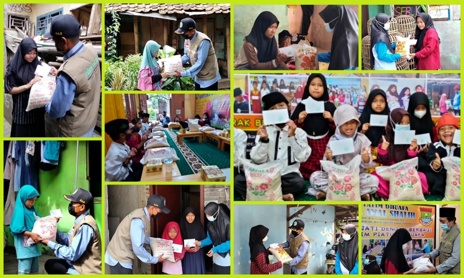 Distribusi Sedekah Beras untuk kebutuhan makan Yatim penghafal Qur’an, Jum’at 25 Februari 2022