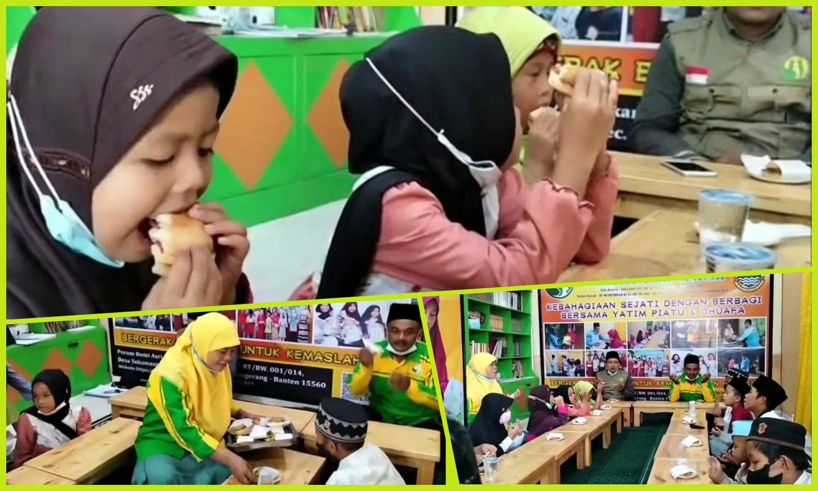 Aktivitas Makan bersama Yatim penghafal Qur’an Jum’at, 11 Maret 2022