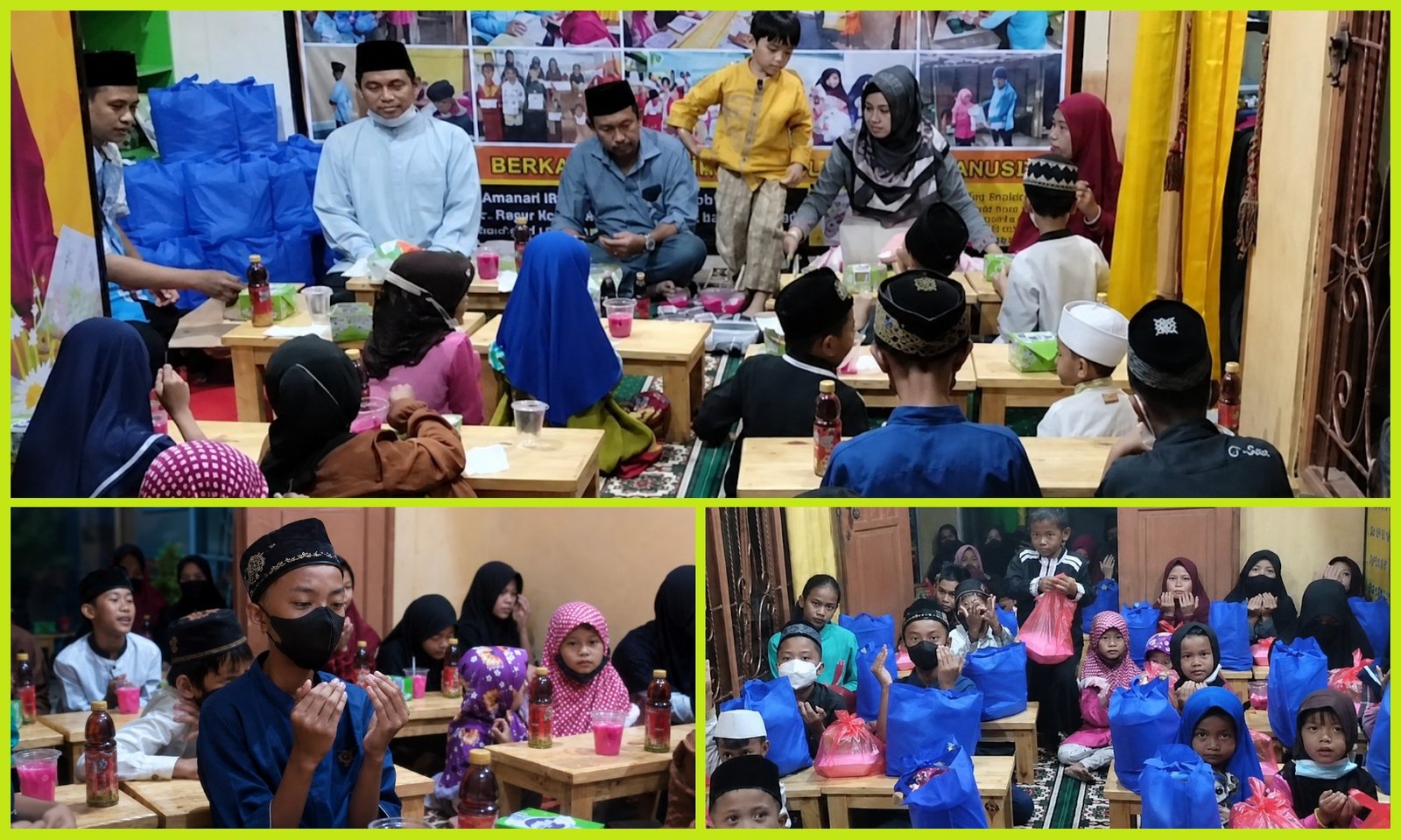 Buka Puasa Yatim Penghafal Al-Qur’an dan Santunan Bingkisan Yatim Bersama dengan Donatur