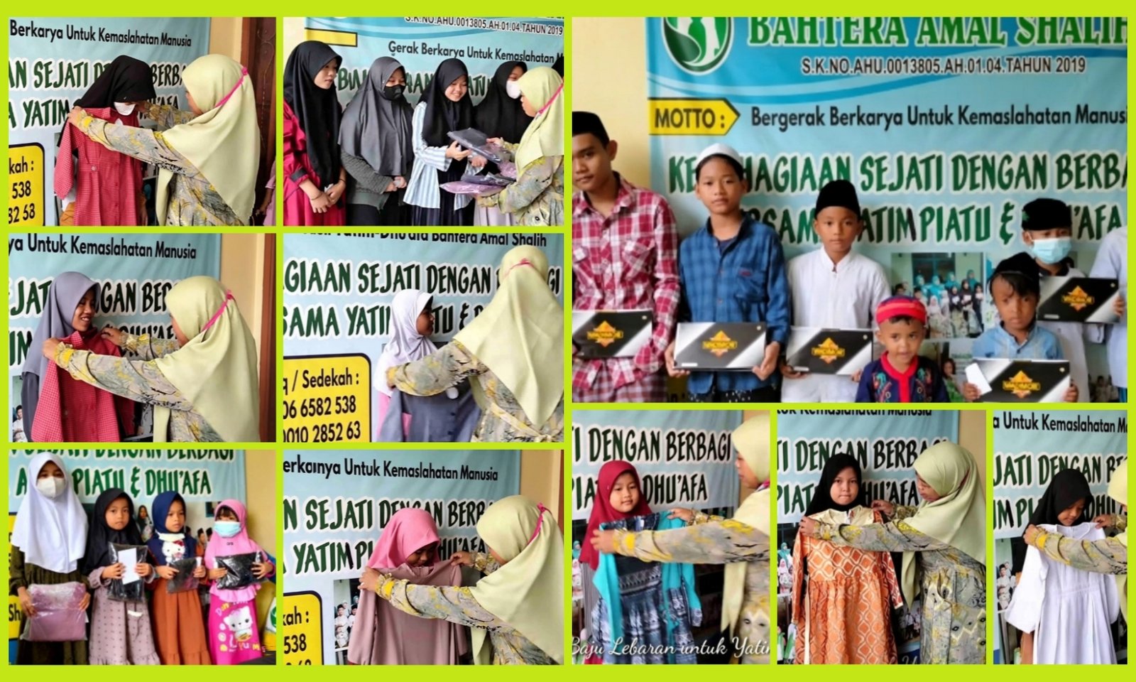 Kebahagiaan Yatim penghafal Qur’an ketika Mendapat Pakaian Lebaran Baru
